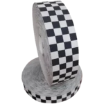 Cinta de algodón reflejante cuadriculada