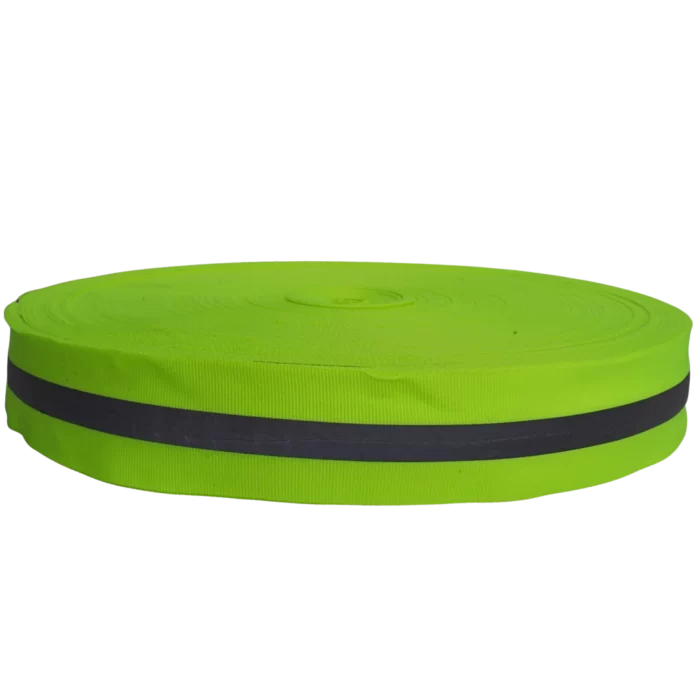 Cinta popotillo reflejante amarillo neon Cinta popotillo reflejante amarillo neon