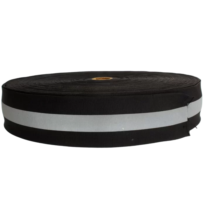 Cinta popotillo reflejante negro Cinta popotillo reflejante negro