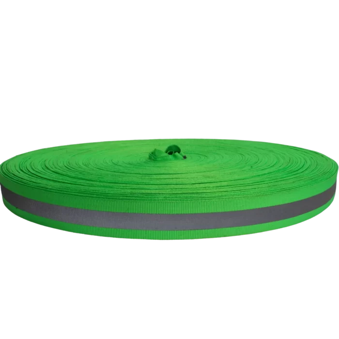 Cinta popotillo reflejante verde neon Cinta popotillo reflejante verde neon
