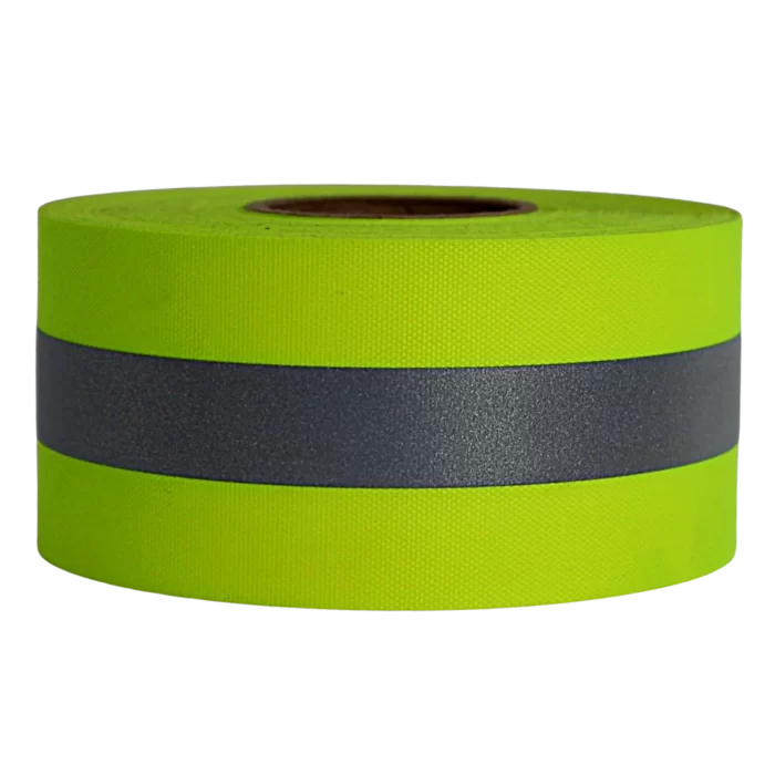 cinta reflejante combinada amarillo con gris