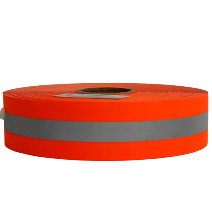 cinta reflejante combinada naranja con gris