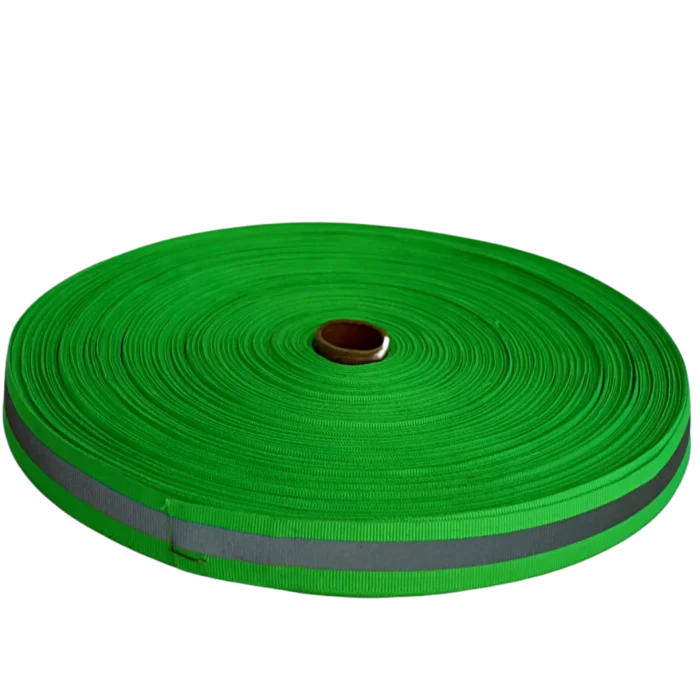 cinta reflejante combinada verde con gris