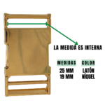 Hebilla metálica latón