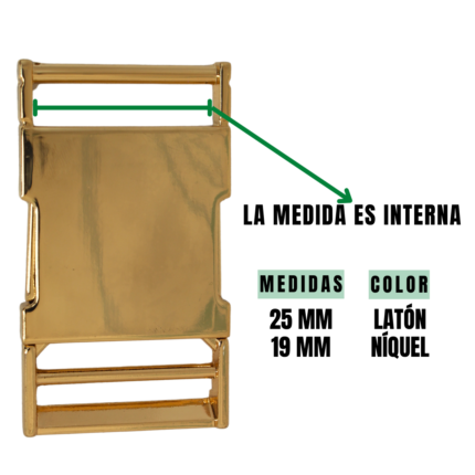 Hebilla metálica latón