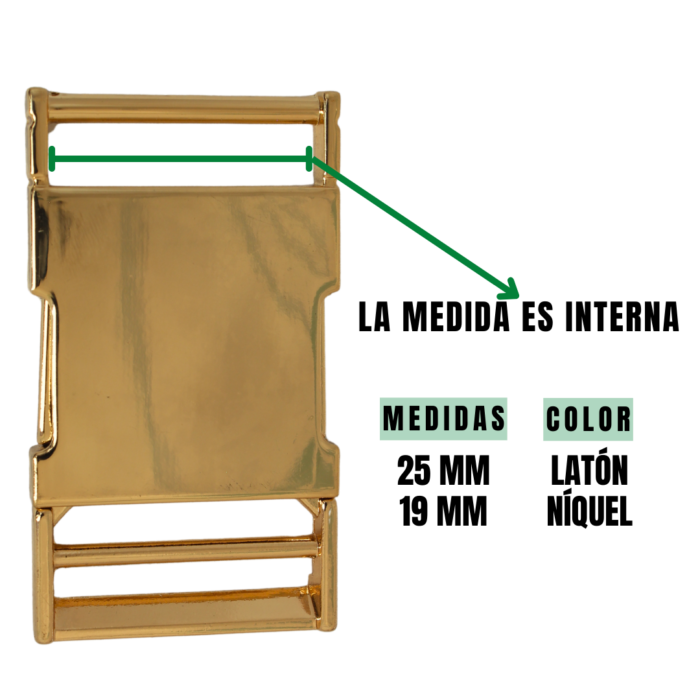 Hebilla metálica latón