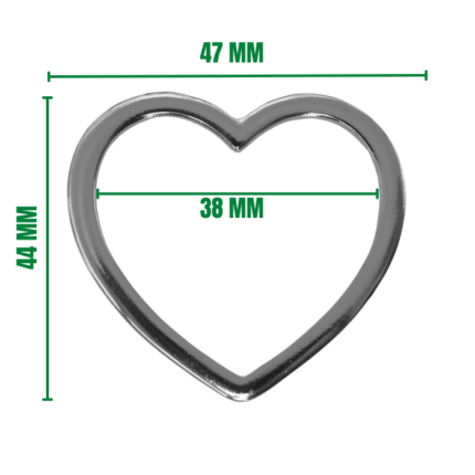 Hebilla corazón medidas