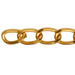 Cadena Aluminio Dorada Chica detalle