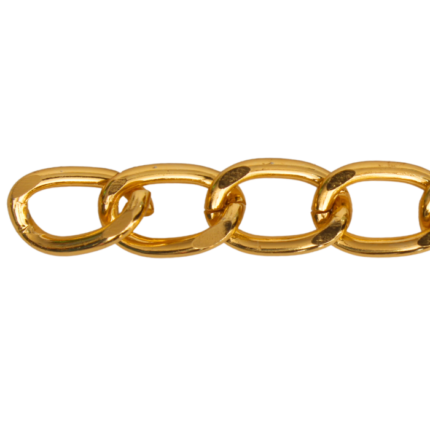 Cadena Aluminio Dorada Chica detalle