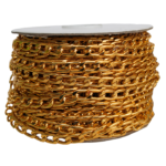 Cadena Aluminio Dorada Plana