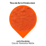 Tela Poliéster Naranja Neón - Imagen 2
