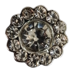 Adorno Flor Cristal Níquel