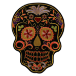 Parche calavera mexicana Día de Muertos