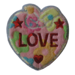 Parche con peluche y lentejuela Love